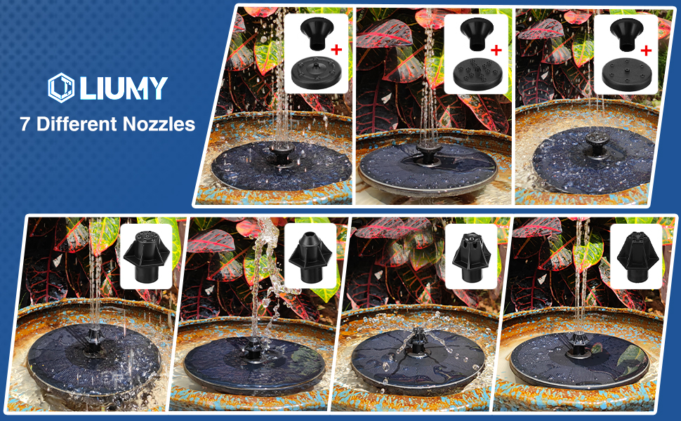 LIUMY-Solar-Fountain-Pump-22W-Floating-Solar-Round-Water-Pump-Floating-Panel-With-7-Nozzles-for-Pond-1862259-2