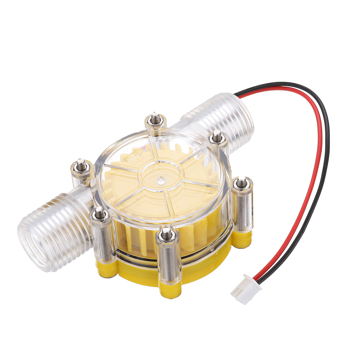 Yellow-Translucent-12V10W-DC-Water-Flow-Pump-Generator-Turbine-Generator-Water-Flow-Hydraulic-DIY-1364996-5