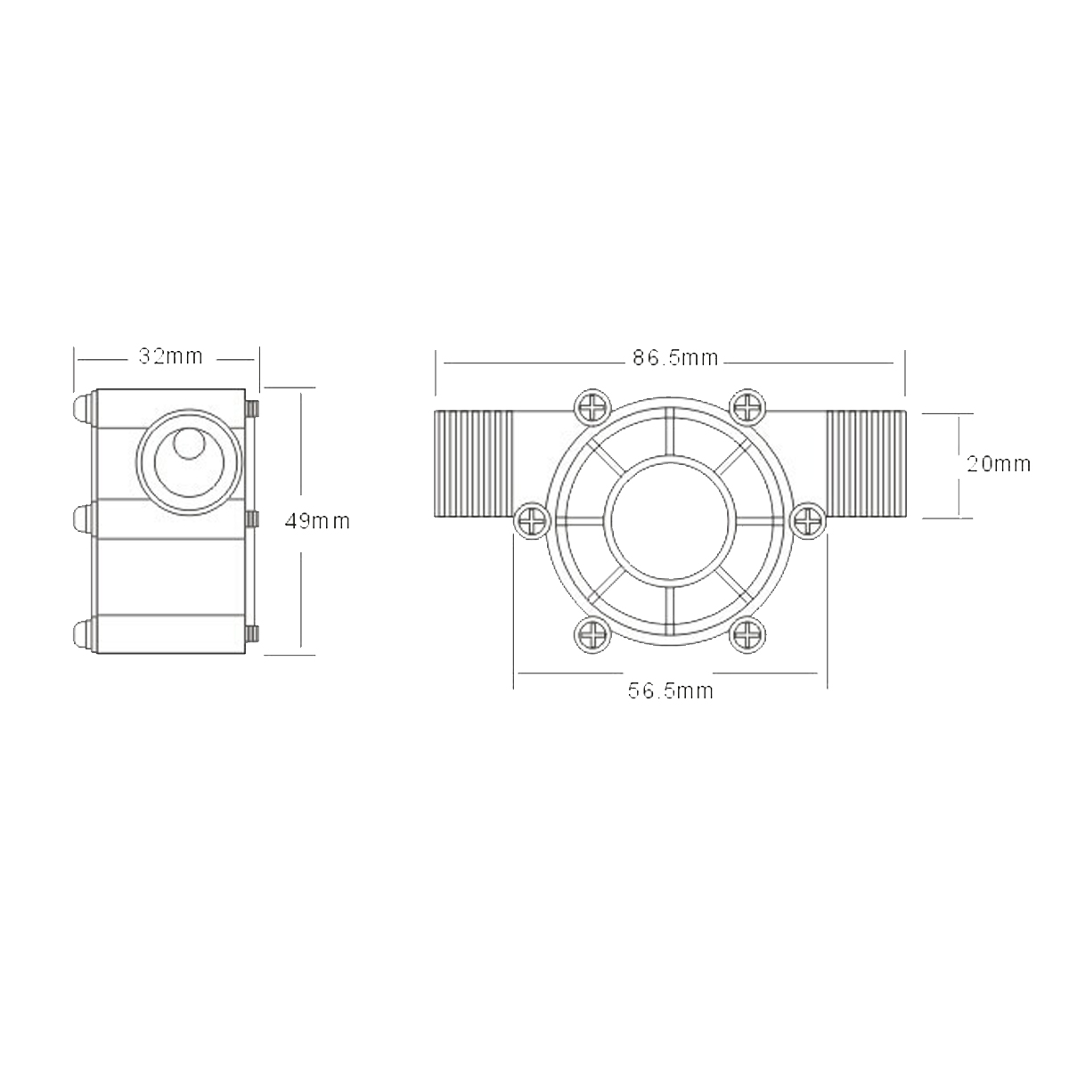 Yellow-Translucent-12V10W-DC-Water-Flow-Pump-Generator-Turbine-Generator-Water-Flow-Hydraulic-DIY-1364996-9