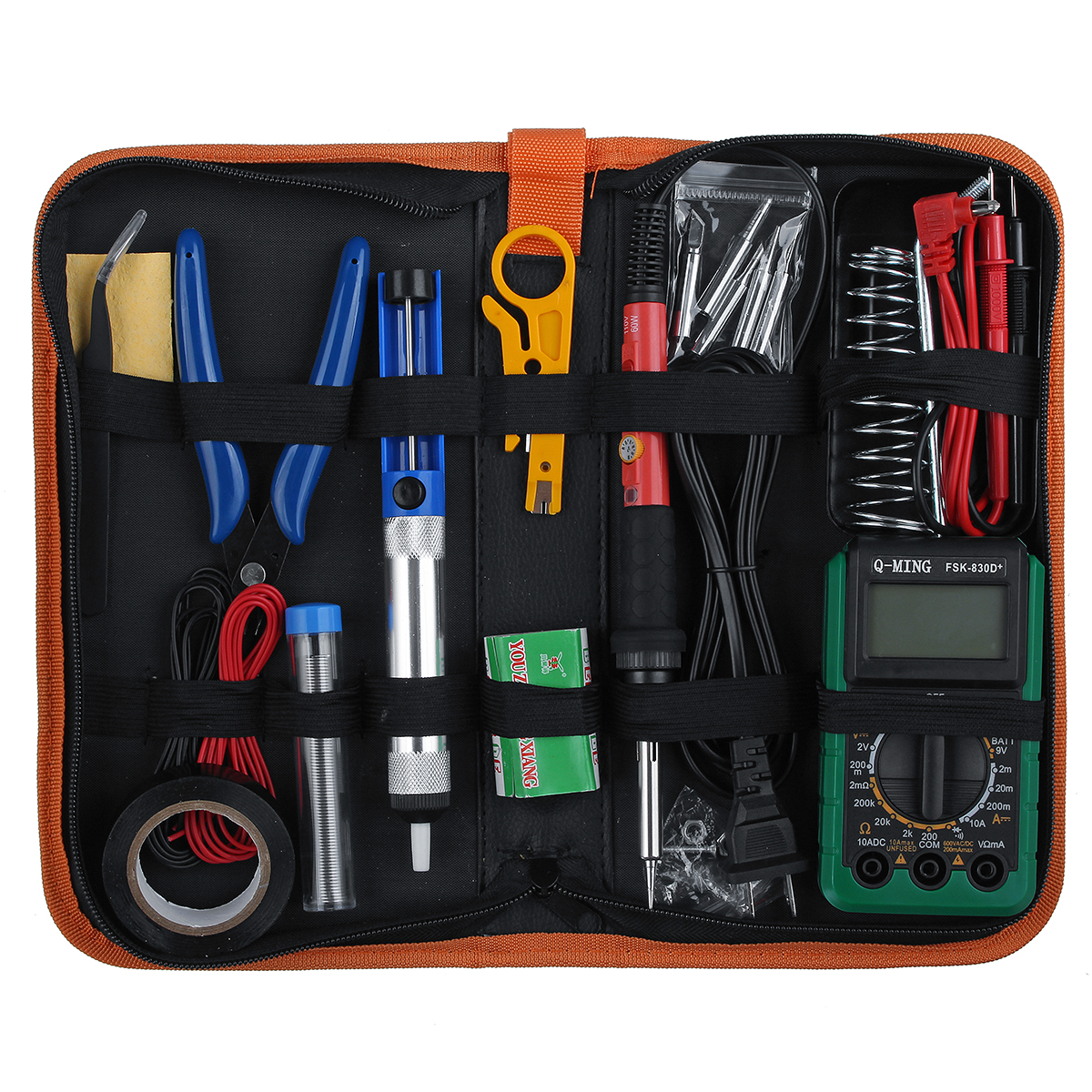 110V-60W-22Pcs-Electric-Adjustable-Temperature-Soldering-Iron-Kit-Welding-Tool-With-Multimeter-1656185-1