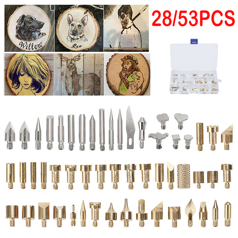 53PCS-Durable-Stencil-Carving-Art-Pen-Brass-Tips-Soldering-Iron-Tool-Set-Pyrography-Kit-Wood-Burning-1641339-1