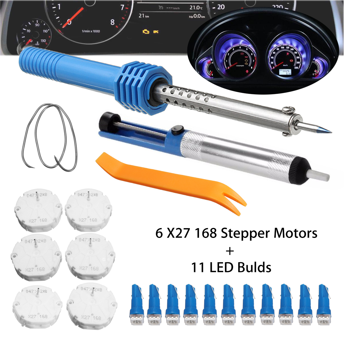 6-X27-168-Speedometer-Cluster-Repair-Kit-GMC-Stepper-Motor-Soldering-Accessories-with-11-LED-Bulds-1284858-1