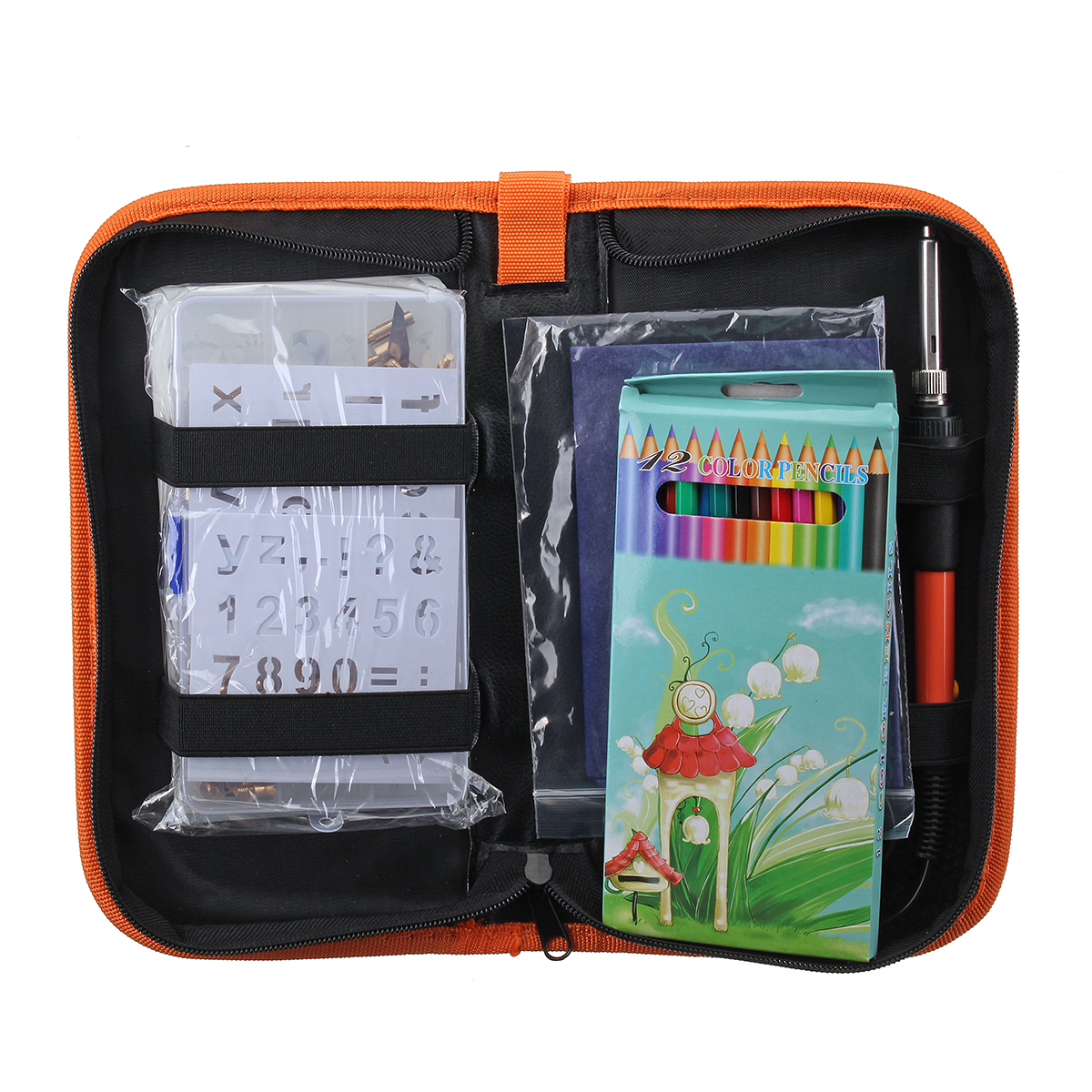 92pcs-Wood-Burning-Pen-Set-Tips-Stencil-Soldering-Iron-Pyrography-Tools-Crafts-Kit-1533728-10