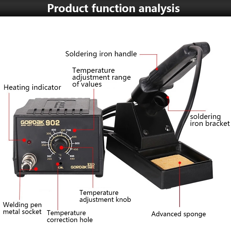 GORDAK-902-110V220V-75W-SMD-Tweezers-Soldering-Station-Iron-ESD-Anti-static-Adjustable-Temperature-C-1872446-1