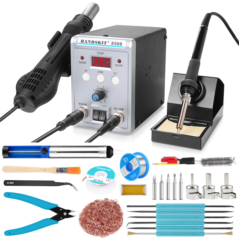 Handskit-8586-2-in-1-Soldering-Staiton-Hot-Air-SMD-BGA-Rework-Welding-Station-220V-Portable-Solderin-1706740-1