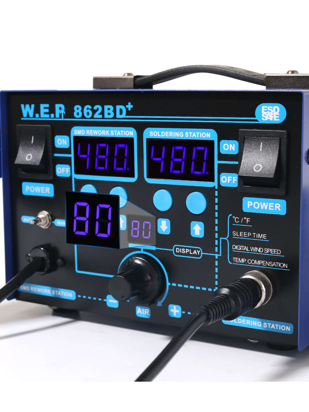 WEP-862BD-Visible-Adjustable-Temperture-Air-Volume-BGA-Rework-Station-Hot-Air-Soldering-Station-SMD--1812832-5