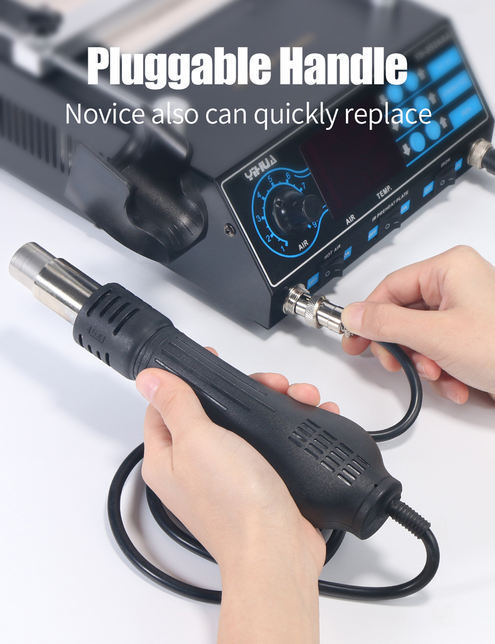 YIHUA-853AAA-220V-3-In-1-Preheating-Station-Infrared-BGA-Rework-Soldering-Station-Hot-Air-Gun-60W-Ti-1390780-11