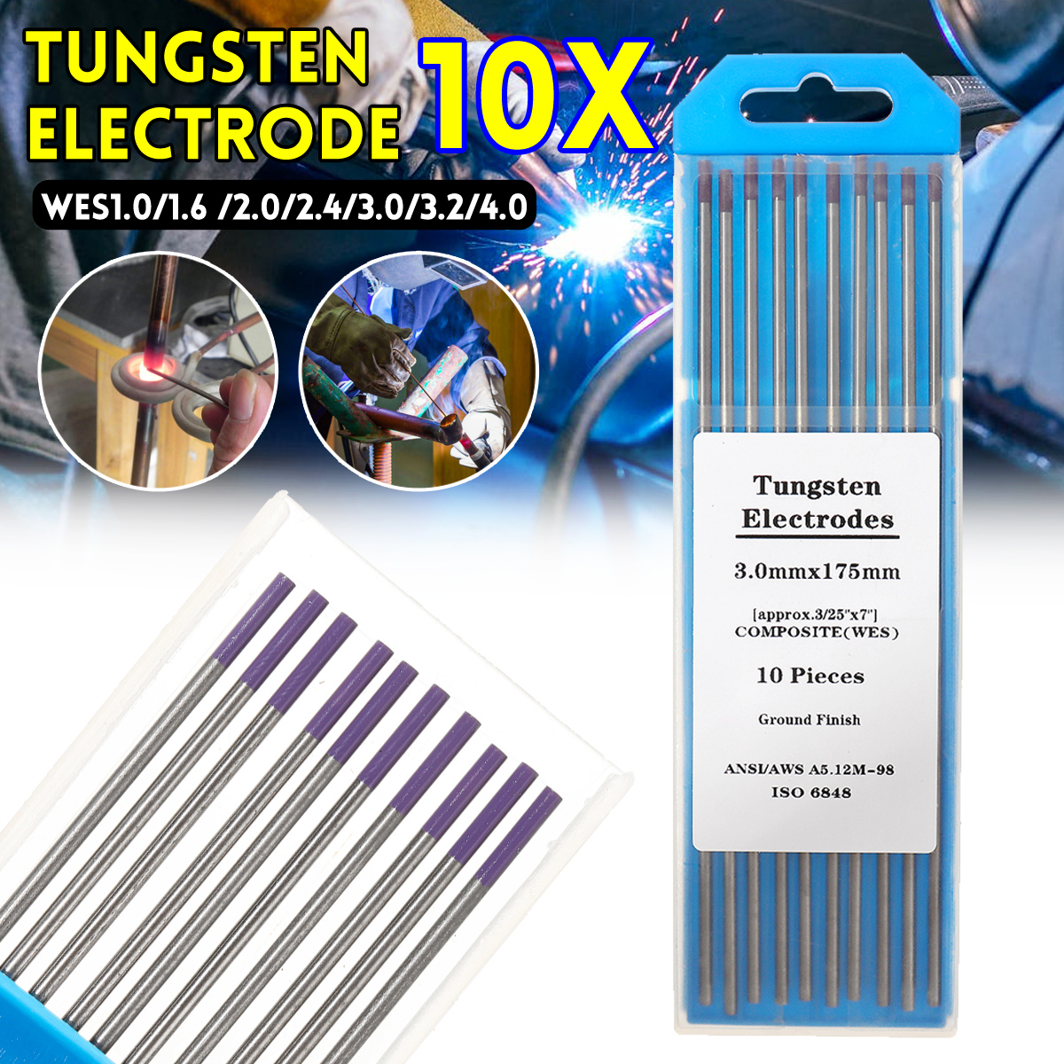 10Pcs-10-40mm-TIG-Tungsten-Lanthanated-Welding-Electrode-Purple-WES-Tip-Rod-1771439-1