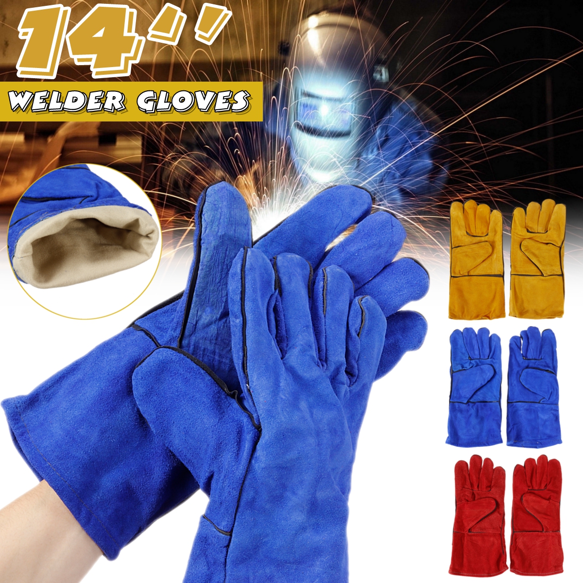 2PCS-14quot-Heavy-Duty-Gardening-Welder-Gloves-Men-Women-Thorn-Proof-Non-Slippery-Leather-Work-1924044-1