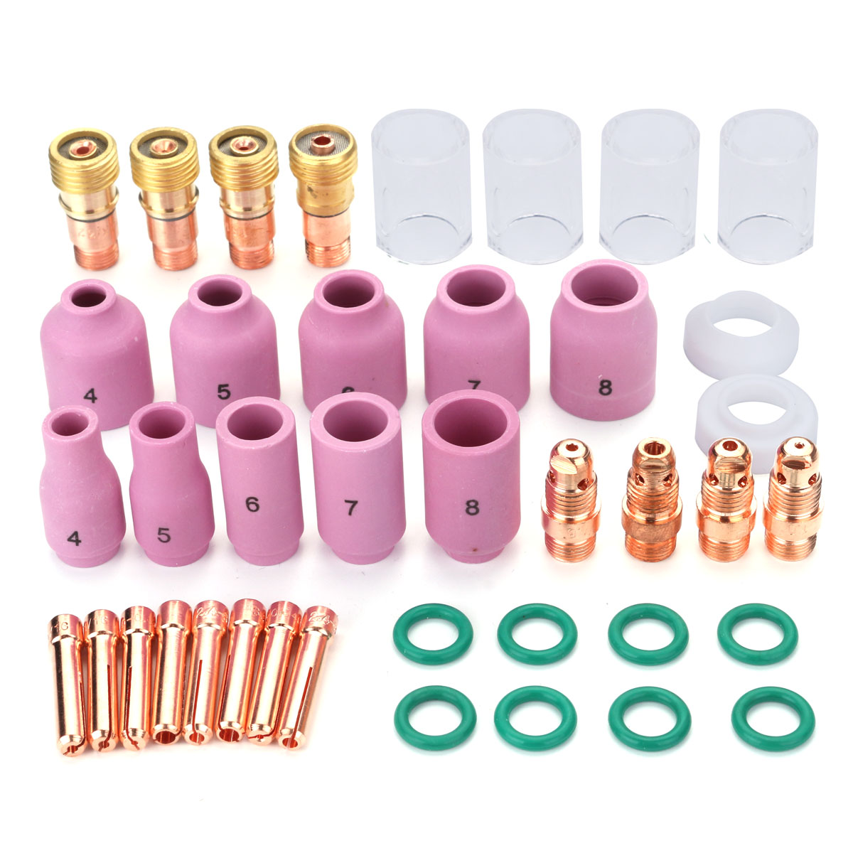 40PCS-TIG-Welding-Stubby-Gas-Lens-10-Pyrex-Cup-Kit-for-Tig-WP-171826-Torch-1326782-1
