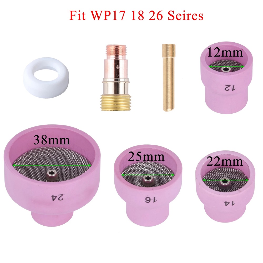 7PCS-TIG-Extra-Large-Alumina-Ceramic-Nozzle-Cups-Strainer-Mesh-Gas-Lens-24mm-332quot-Collet-Gas-Lens-1909757-4