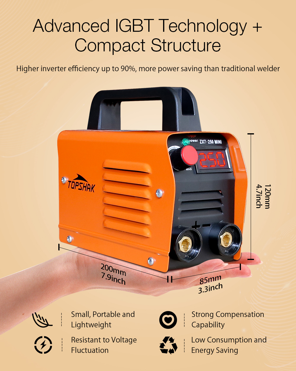 Topshak-ZX7-250-250A-110V-Mini-Electric-Welding-Machine-Portable-Current-Digital-Display-IGBT-Welder-1726914-3