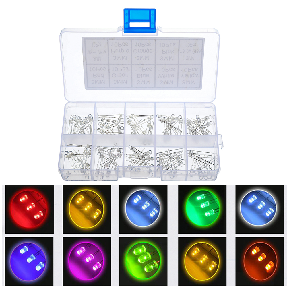 100pcs-10-colors-x-10pcs-3mm-LED-Diode-Kit-3-mm-3V-Set-Light-Emitting-Warm-White-Green-Red-Blue-Yell-1671408-1