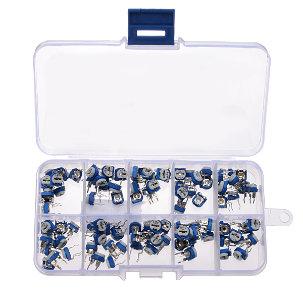 100pcs-RM065-Horizontal-Trimpot-Potentiometer-Assortment-Kit-With-Storage-Box-1070121-1