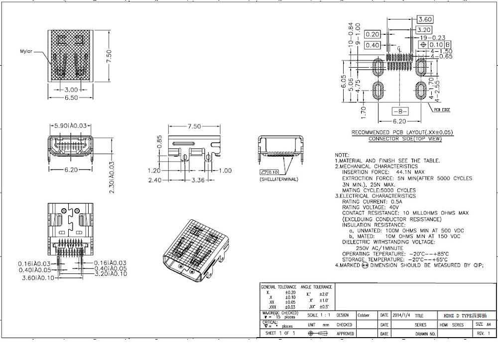 10PCS-19Pin-HD-Interface-Mini-HDMI-Female-Socket-D-Type-Sport-DV-Socket-MICRO-HDMI-1855614-2