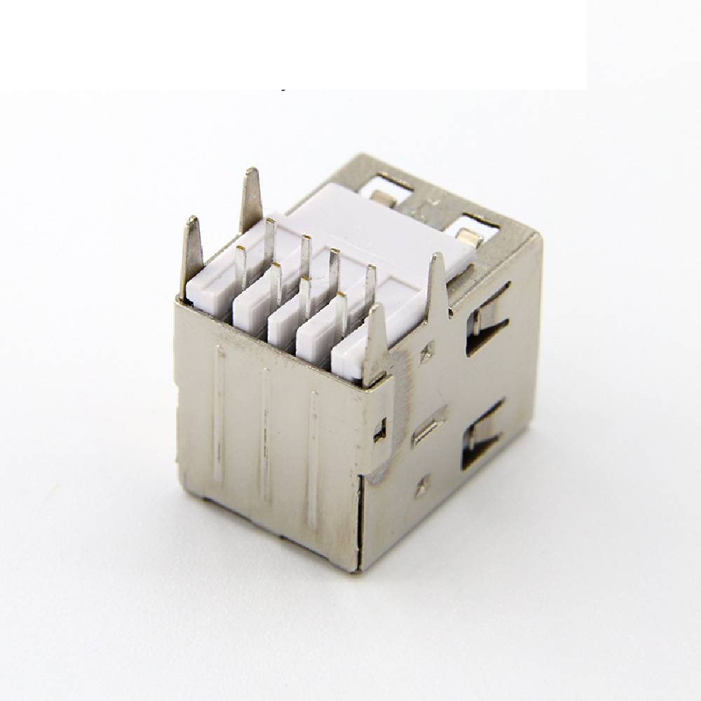 10PCS-Double-Layer-90-Degree-Bending-USB20-Female-Socket-Double-USB-Charging-Interface-Mobile-Power--1843266-1