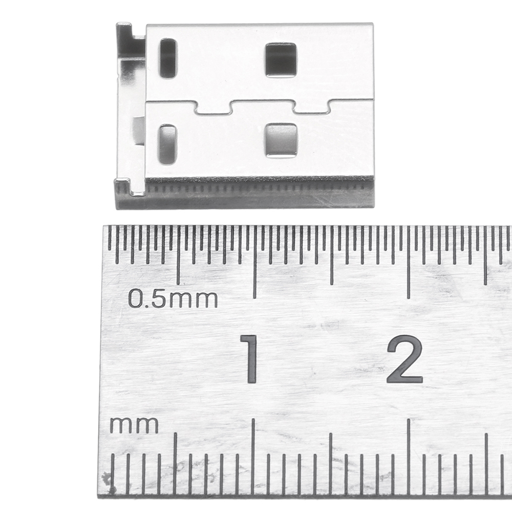 10PCS-USB-AM-30-Welding-Plate-Type-High-Current-Male-Short-Body-170mm-5p-Green-Two-Piece-Iron-Shell--1845717-4