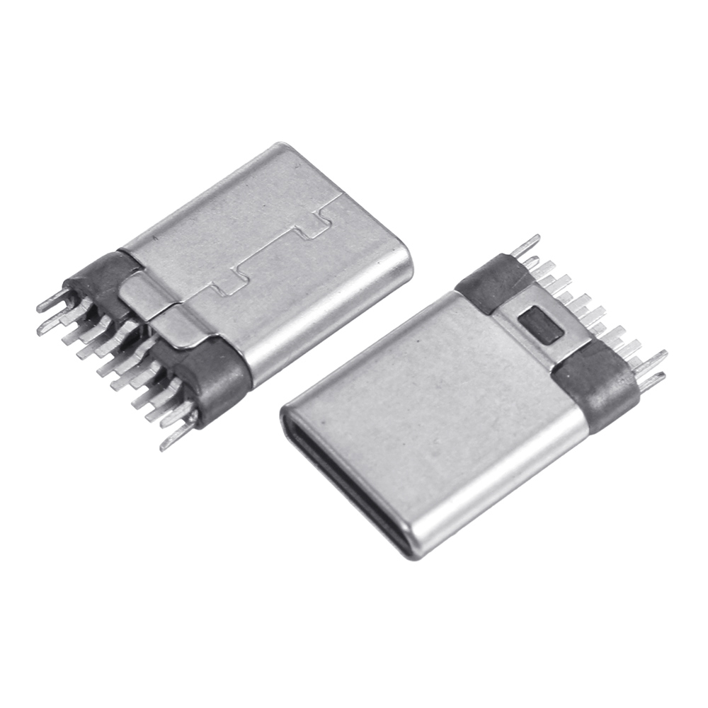 10PCS-USB-TYPE-C31-20pin-Male-Riveting-Simple-Version-Black-Glue-Connector-1845770-2