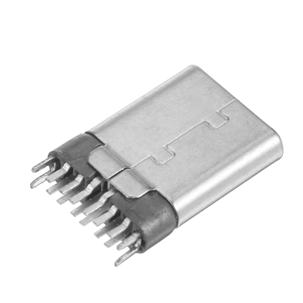 10PCS-USB-TYPE-C31-20pin-Male-Riveting-Simple-Version-Black-Glue-Connector-1845770-5