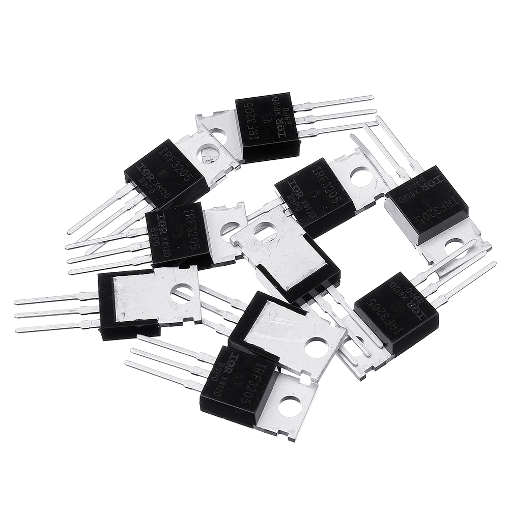 10Pcs-IRF3205-IRF3205PBF-MOSFET-MOSFT-55V-98A-8mOhm-973nC-TO-220-Transistor-1408318-1