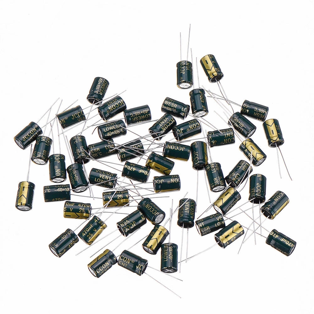 150Pcs-25V-470UF-8-x12MM-High-Frequency-Low-ESR-Radial-Electrolytic-Capacitor-1675369-1