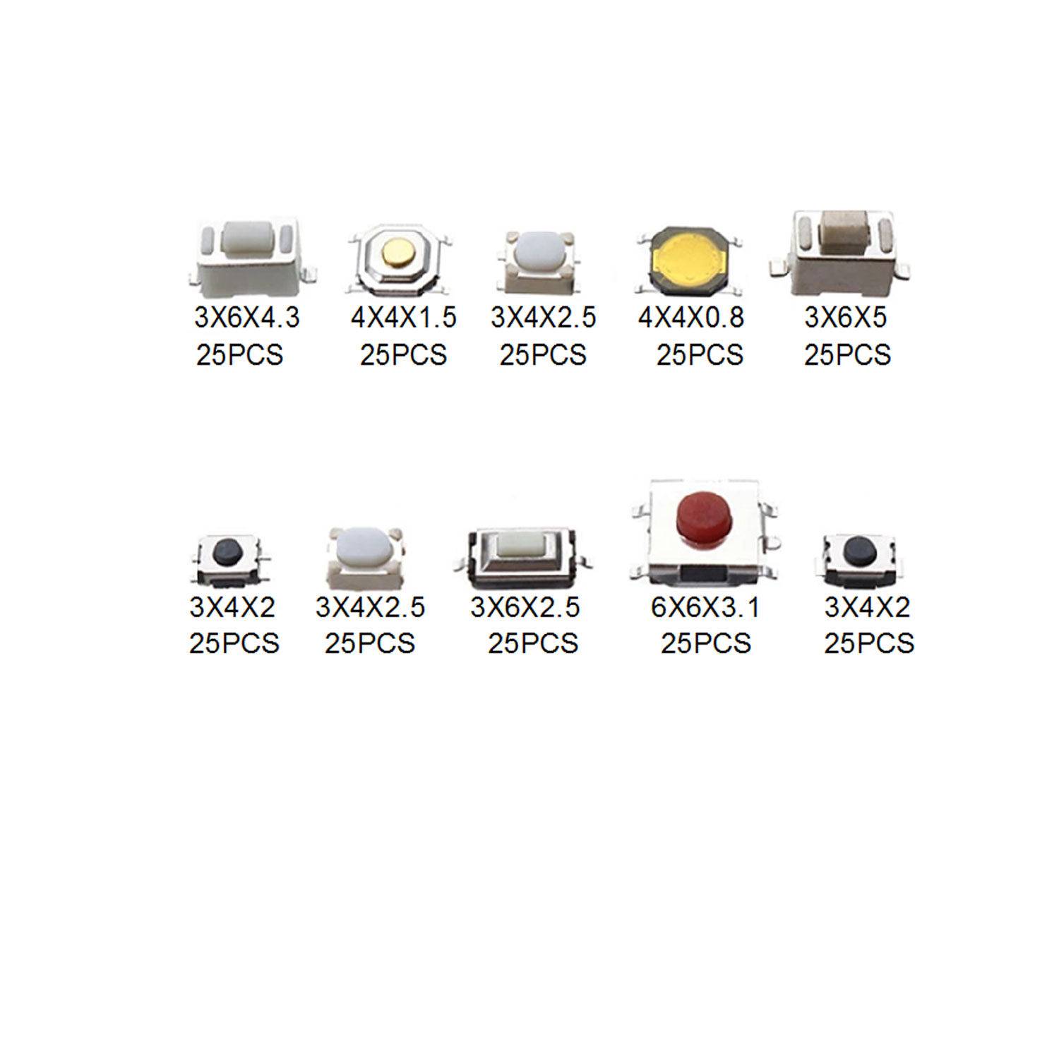 250PCS-10-Values-Car-Remote-Switches-SMD-Micro-Push-Button-Tact-Switch-1755088-3