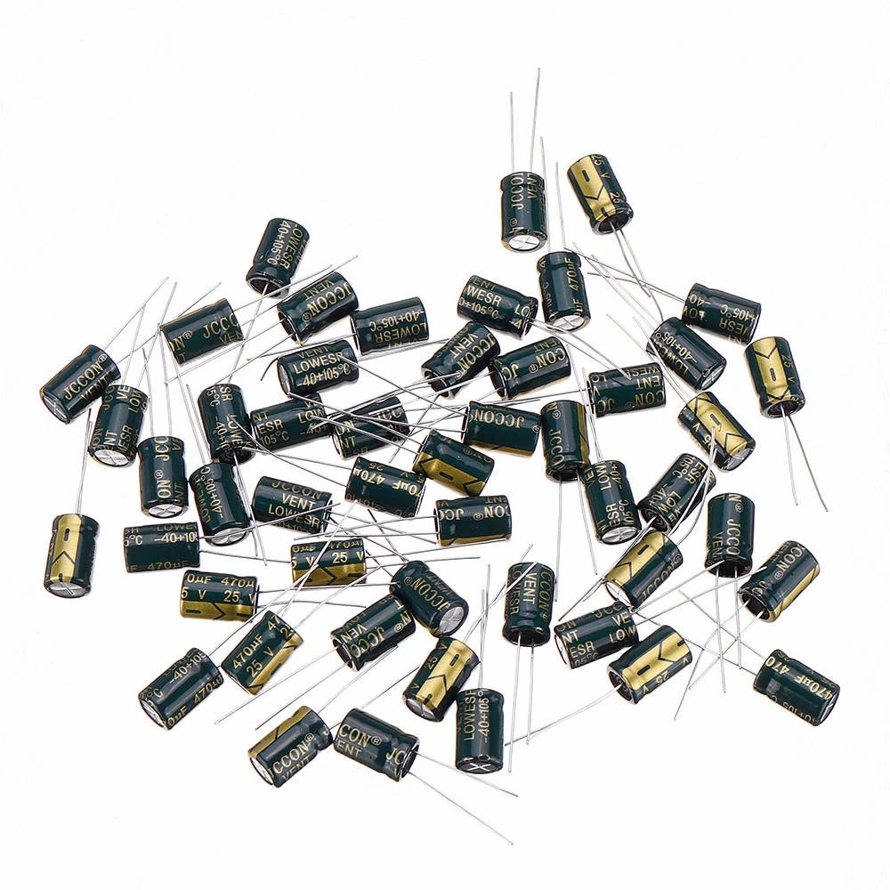 250Pcs-25V-470UF-8-x12MM-High-Frequency-Low-ESR-Radial-Electrolytic-Capacitor-1675370-1