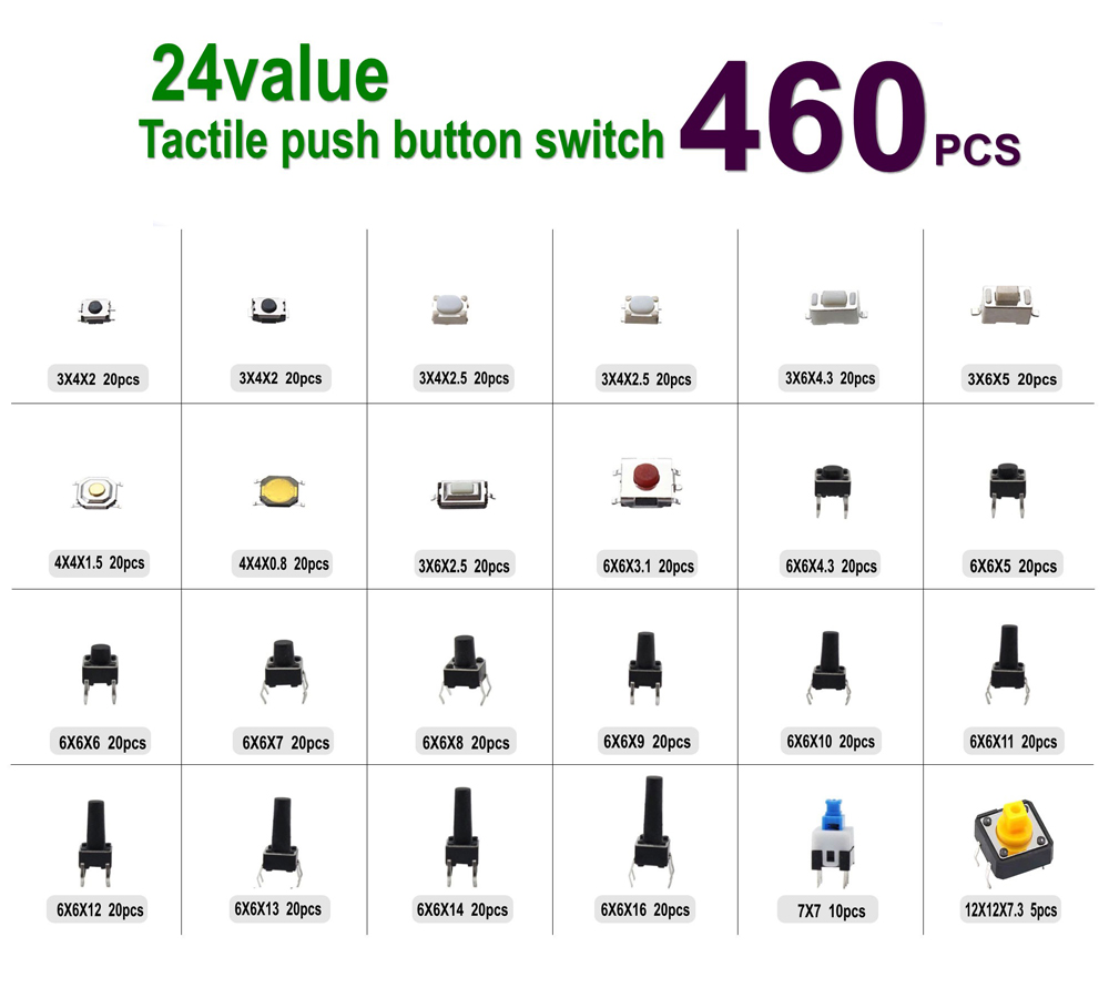 460PCS-Tact-Switch-Push-Button-Switch-Micro-Switch-For-Car-RemotTVToysHome-Use-Button-Caps-Kit-1973870-1