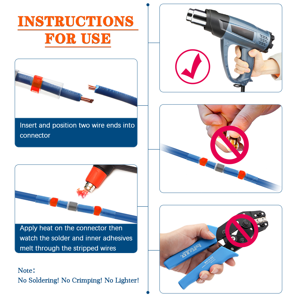 50PCS-Solder-Seal-Wire-Connectors-Waterproof-Heat-Shrink-Butt-Connectors-Electrical-Wire-Terminals-I-1743516-3