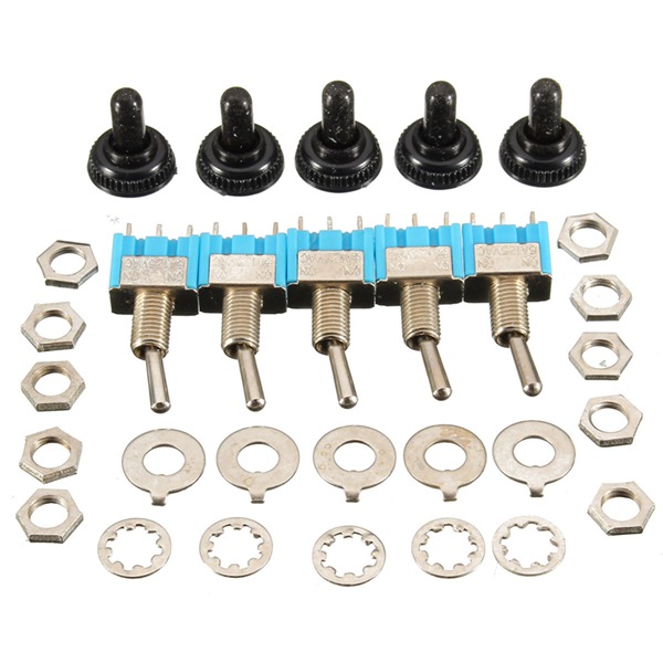 5Pcs-125V-6A-ONON-3-Pin-SPDT-Toggle-Switch-With-Waterproof-Cover-Cap-1009146-2