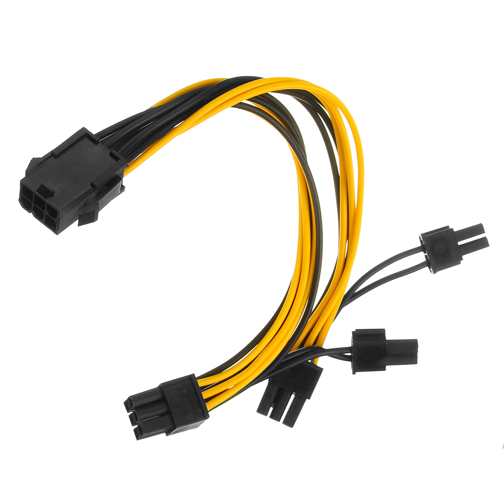 5Pcs-PCI-E-6-pin-To-2x-62-pin-Power-Splitter-Cable-PCIE-PCI-Express-1422078-5