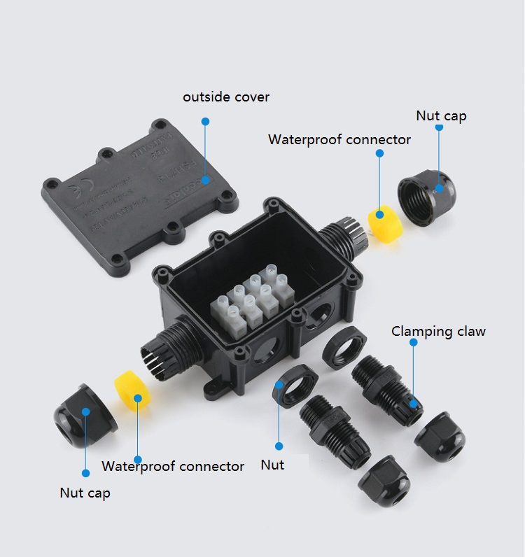 Deenlai-2P3P4P-Small-Plastic-PC--IP68-Waterproof-Electrical-Junction-Box-713-with-Terminal-1876943-3