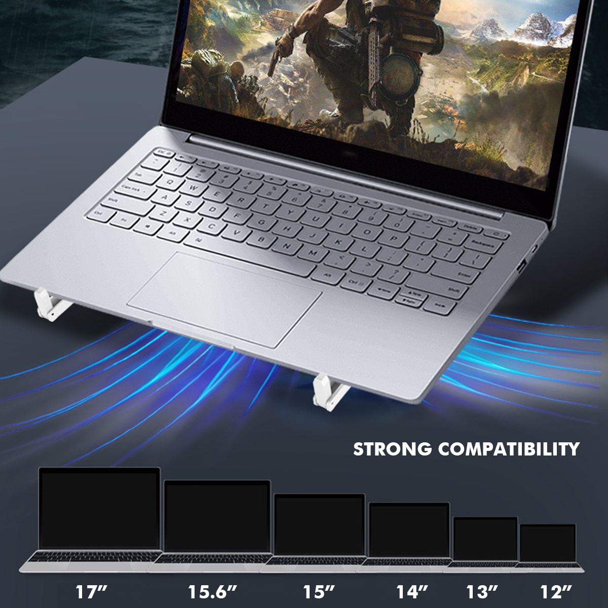 Laptop-Radiator-Portable-Storage-Three-Core-Fan-Cooling-Base-RGB-Light-Emitting-Computer-Bracket-1873604-2