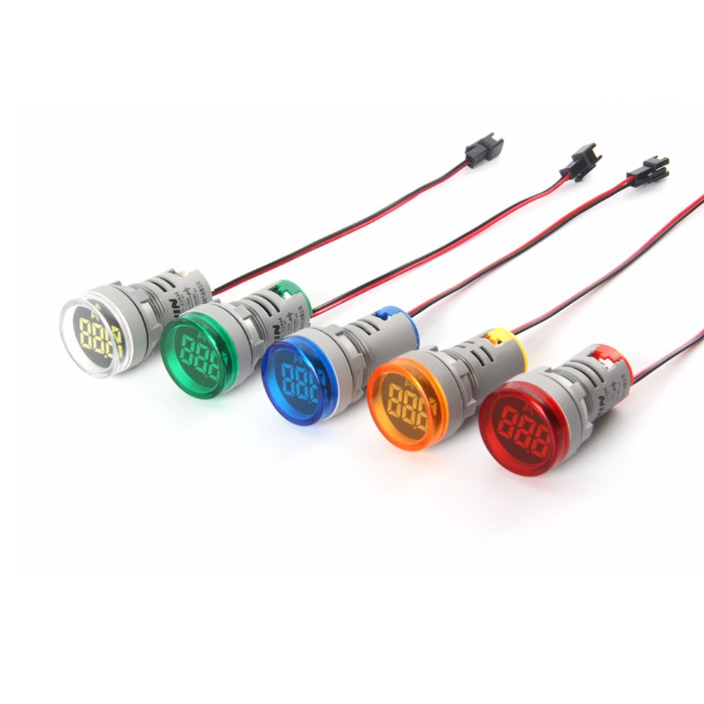 NINreg-AD101-22AM-0-100A-22MM-Mini-LED-Digital-Ammeter-5-Color-Available--Circle-Panel-Current-Meter-1818419-1