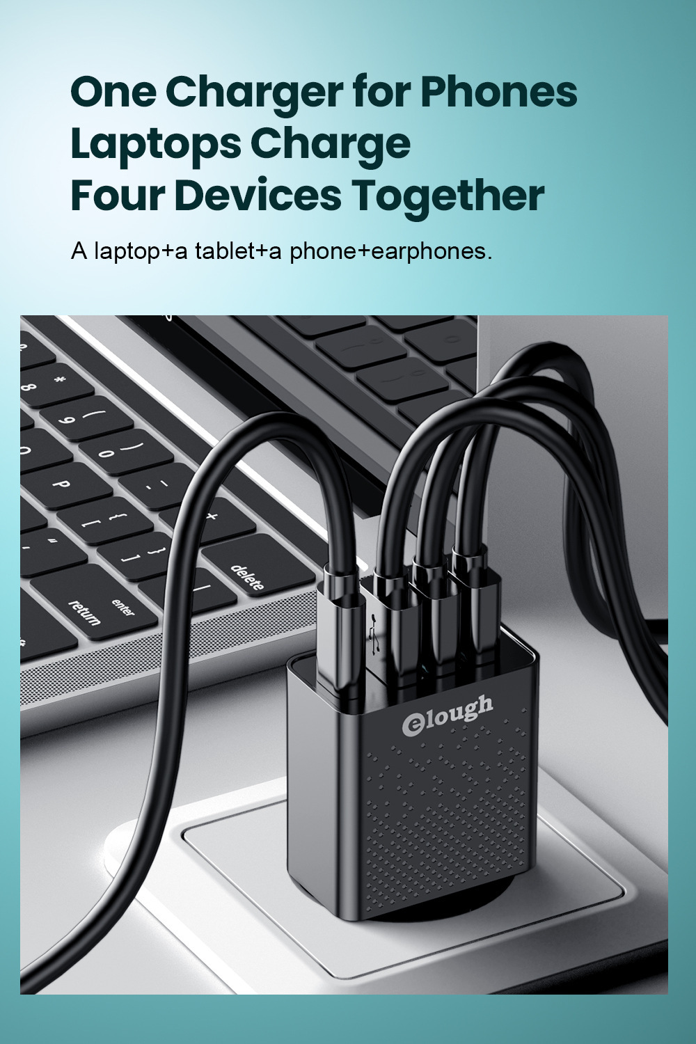 Elough-ELK-6XX-20W-4-Port-3-USB--Type-C-PD40-QC30-Fast-Charging-EUUS-Plug-Charger-for-Samsung-Galaxy-1852795-4
