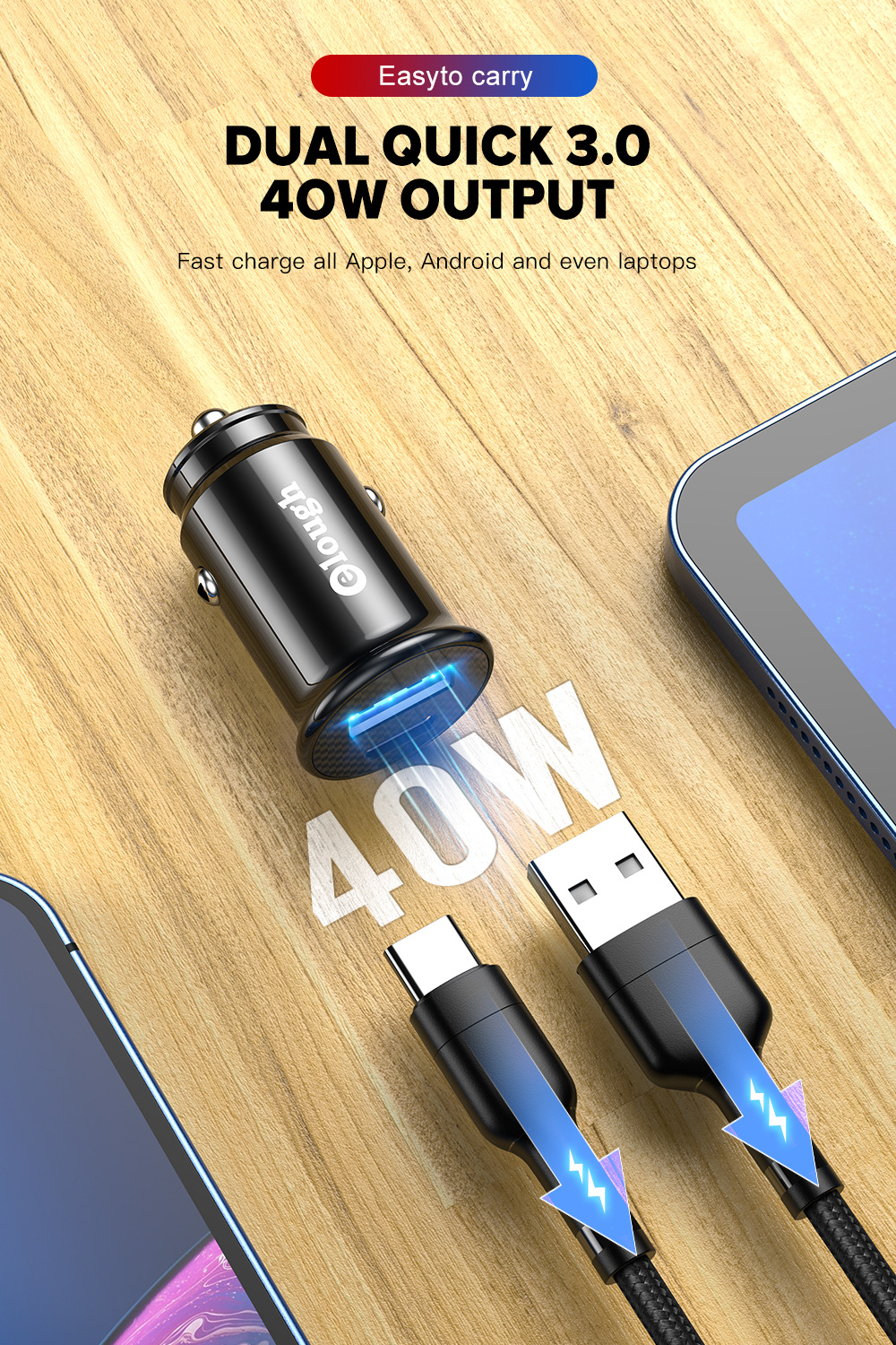 Elough-USB-Car-Charger-PDQC30Dual-QC30-Adapter-Fast-Charging-For-Samsung-Galaxy-S21-5G-For-Xiaomi-12-1941625-2