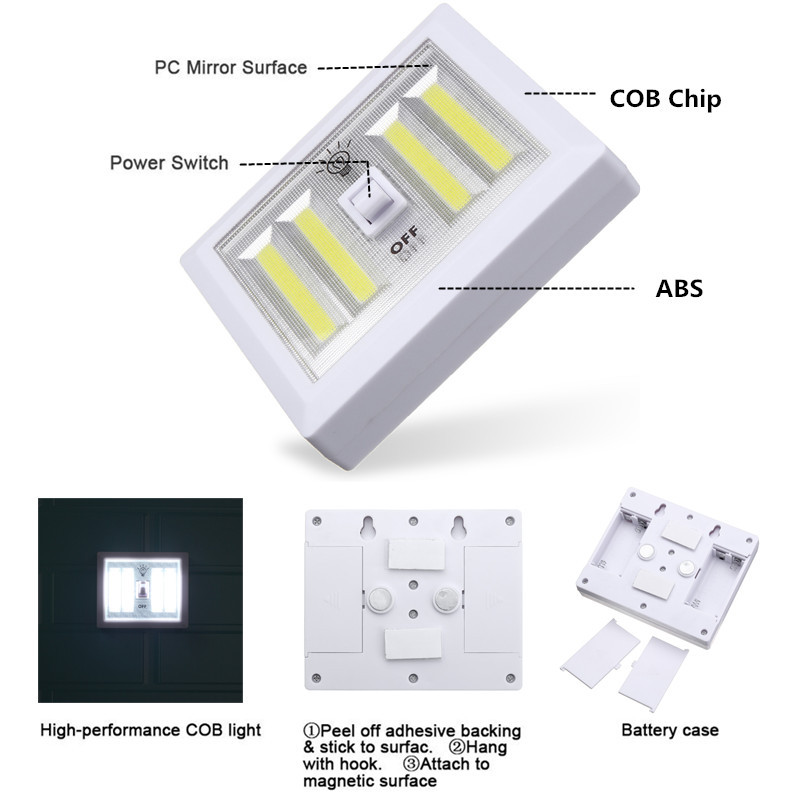 Battery-Powered-4-COB-LED-Night-Light-Wall-Switch-Self-Stick-Closet-6000K-White-Bright-1153569-3
