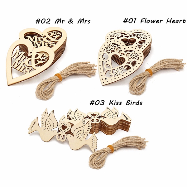 10pcs-Wooden-Laser-Cut-Heart-Shapes-Craft-Embellishments-Decoration-Wedding-Favors-1079817-2