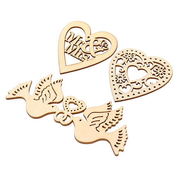 10pcs-Wooden-Laser-Cut-Heart-Shapes-Craft-Embellishments-Decoration-Wedding-Favors-1079817-3