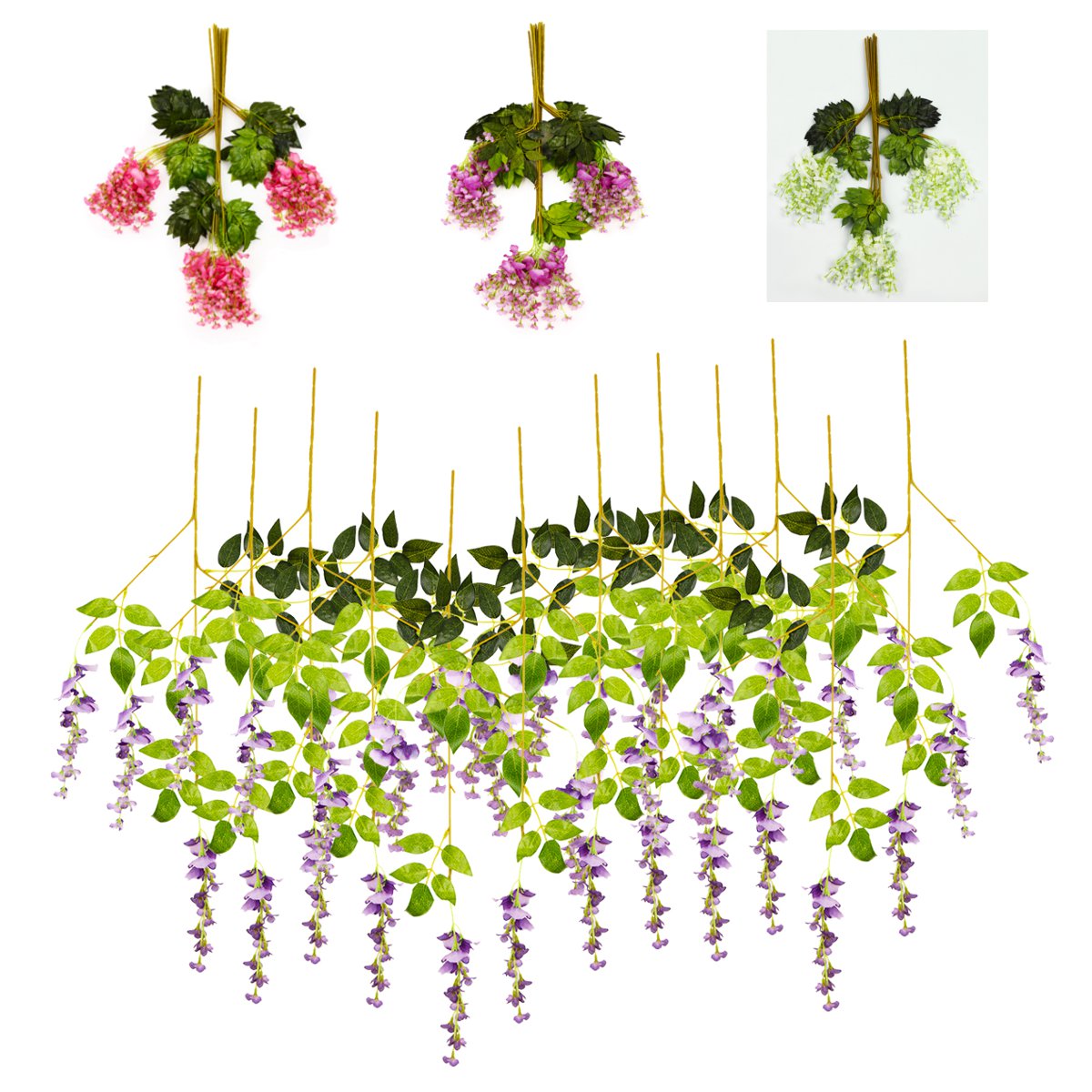 12-Pcs-Artificial-Silk-Flower-Wisteria-Vine-Hanging-Garland-Garden-Wedding-Decorations-1350406-4