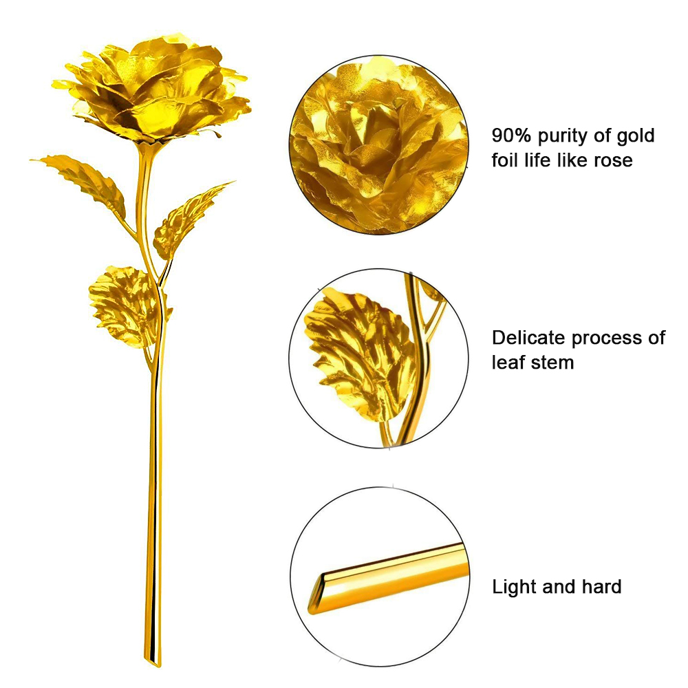 24K-Gold-Foil-Sheets-Artificial-Rose-Flower-Birthday-Thanksgiving-Day-Decoration-Gift-1636560-3