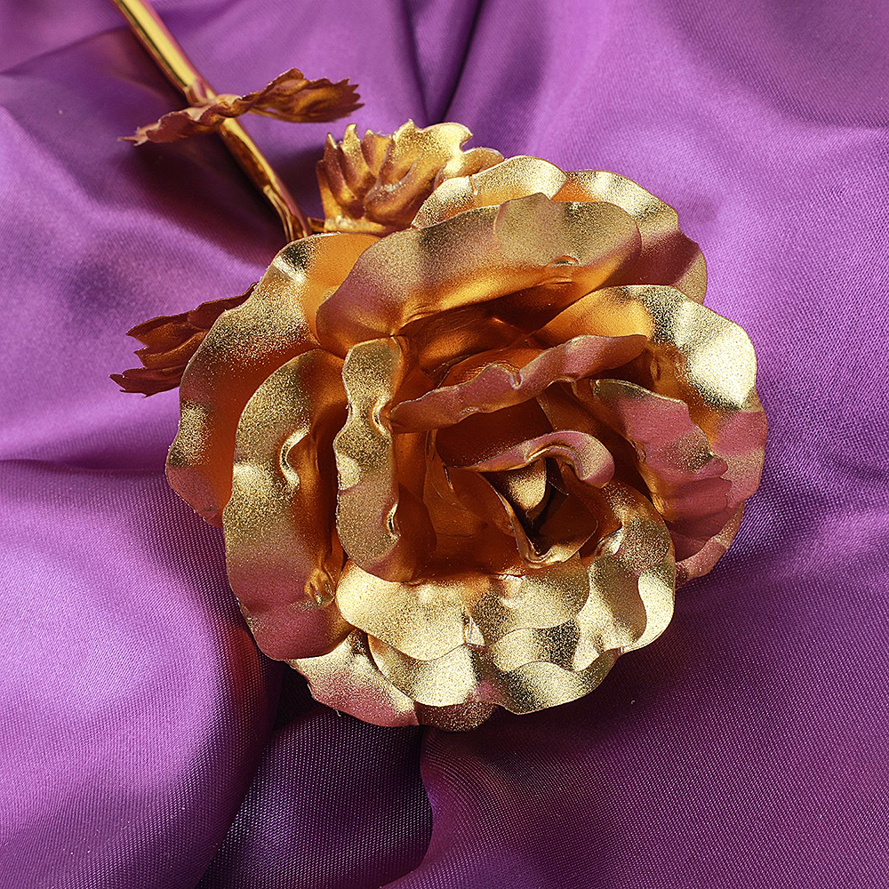 24K-Gold-Foil-Sheets-Artificial-Rose-Flower-Birthday-Thanksgiving-Day-Decoration-Gift-1636560-4
