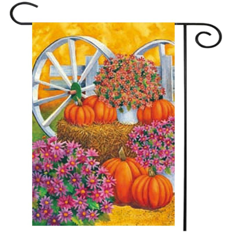 28-x-40-Pumpkin-Wagon-Wheel-Fall-Autumn-Decorative-House-Flag-Large-Banner-Decorations-1357670-2