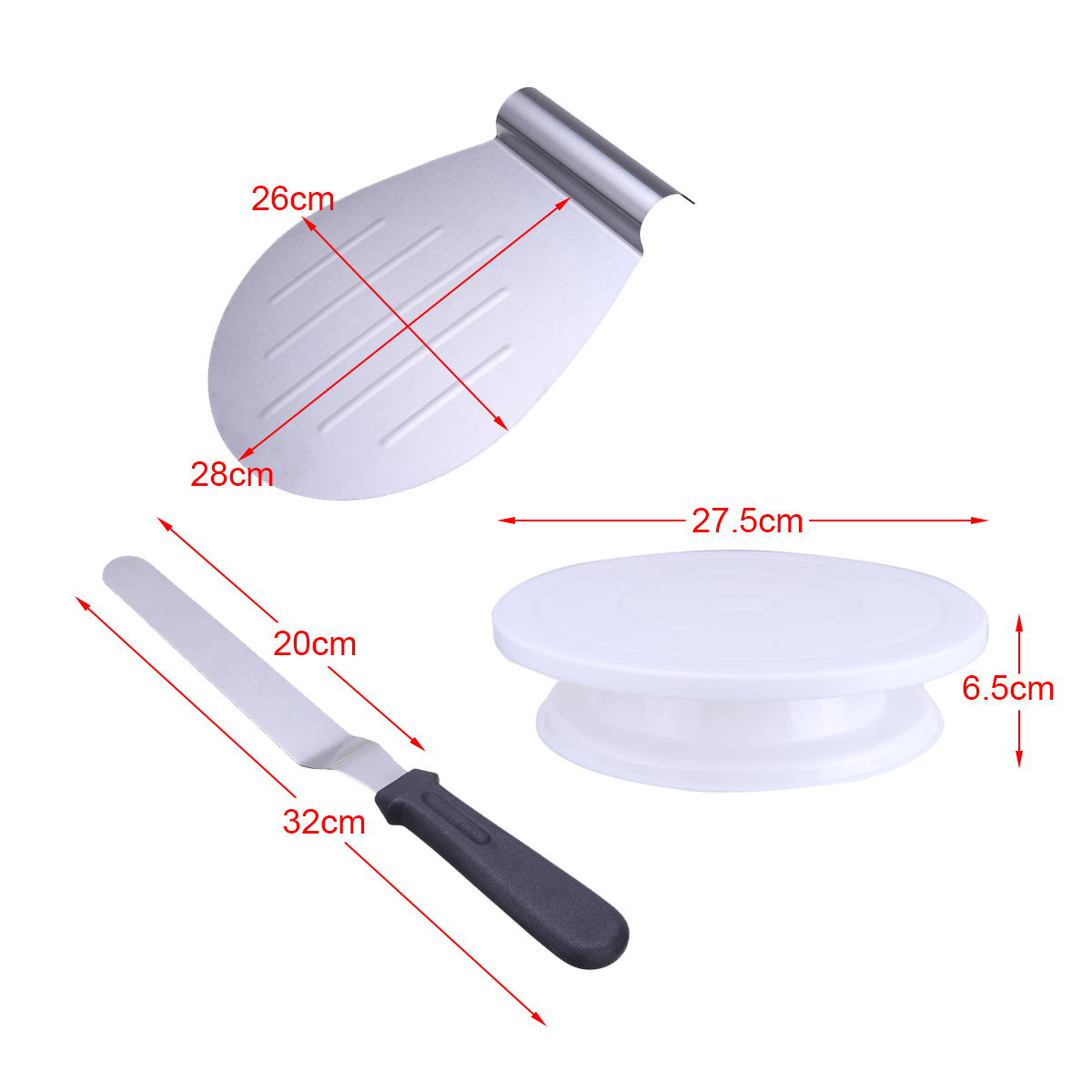 28cm-Rotating-Cake-Icing-Decorating-Revolving-Display-Stand-Turntable-Smoother-1515760-3