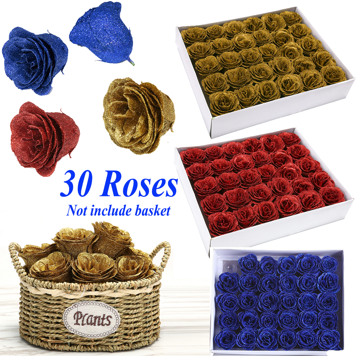 30PCS-Artificial-Rose-Flower-Crystal-Gold-Powder-Valentines-Day-Party-Gift-Decorations-1600349-1