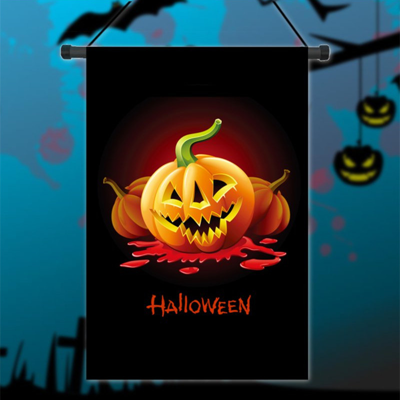 30x45cm-Halloween-Polyester-Demon-Pumpkin-Flag-Garden-Holiday-Decoration-1091088-2