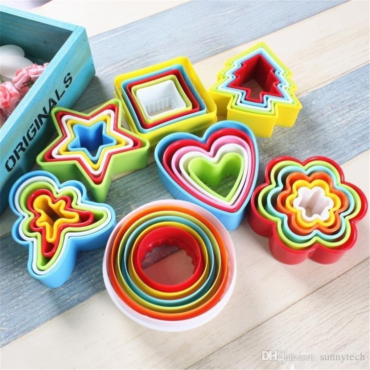 5-6Pcs-Flower-Heart-Mould-Fondant-Cake-Cookie-Sugarcraft-Cutters-Molds-Tool-Set-1773188-4