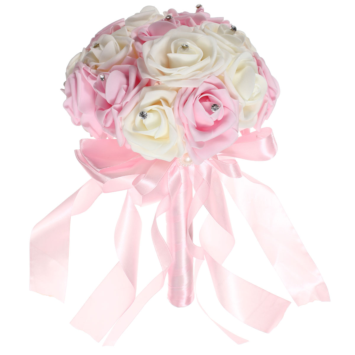 Crystal-Artificial-Foam-Rose-Flower-Bridesmaid-Bouquet-Bridal-Wedding-Decorations-1013494-6