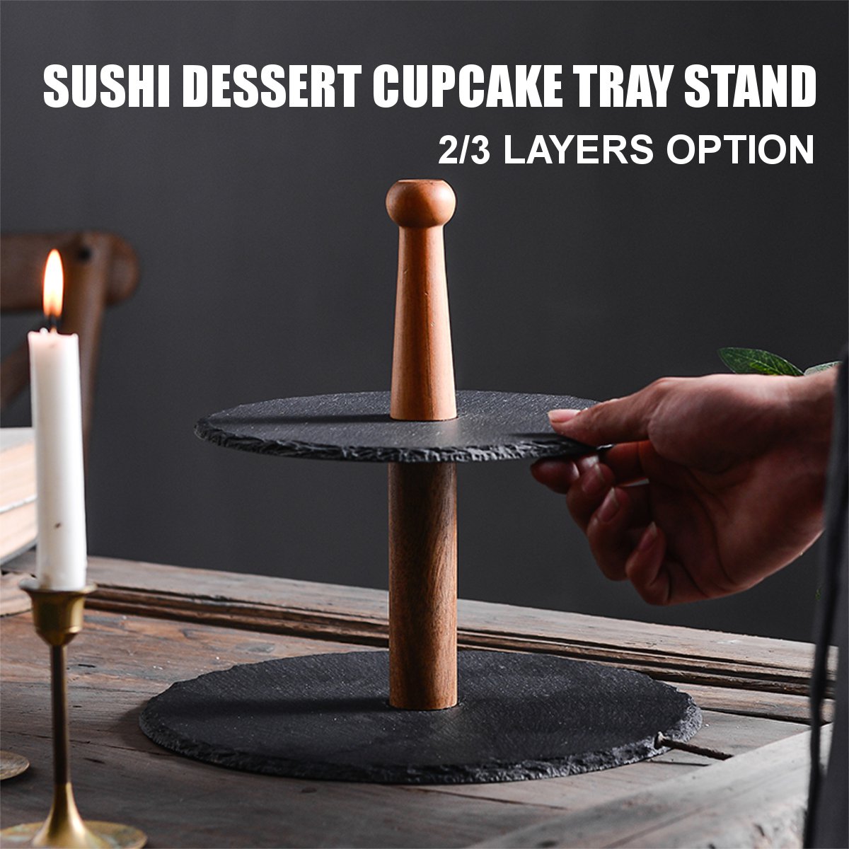 Sushi-Sashimi-Wooden-Rock-Tray-Dessert-Cake-Dinner-Cupcake-Display-Holder-Stand-1679105-2