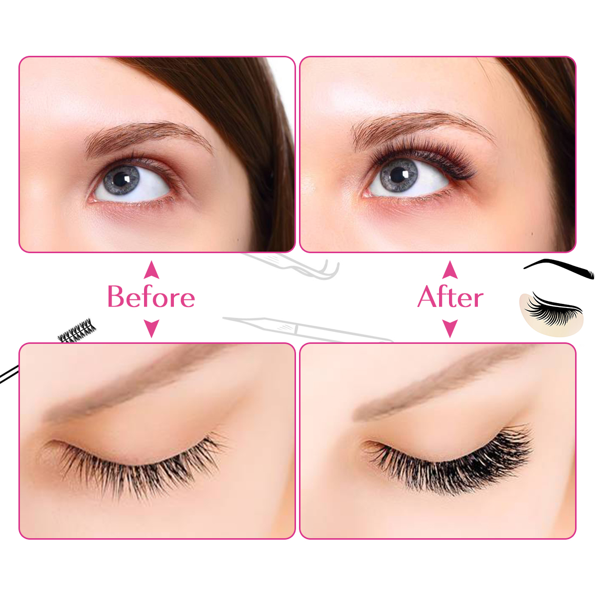 22pcs-Lash-Starter-Kit-Eyelash-Extension-Makeup-Practice-Set-Bag-False-Eyelash-Extension-Training-Ma-1942501-4